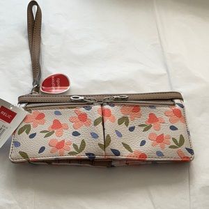 Relic Finley Floral Wristlet Checkbook Wallet